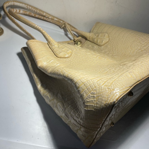 BRAHIMN handbag shoulder bag corcodile embossed good condition - Picture 5 of 16